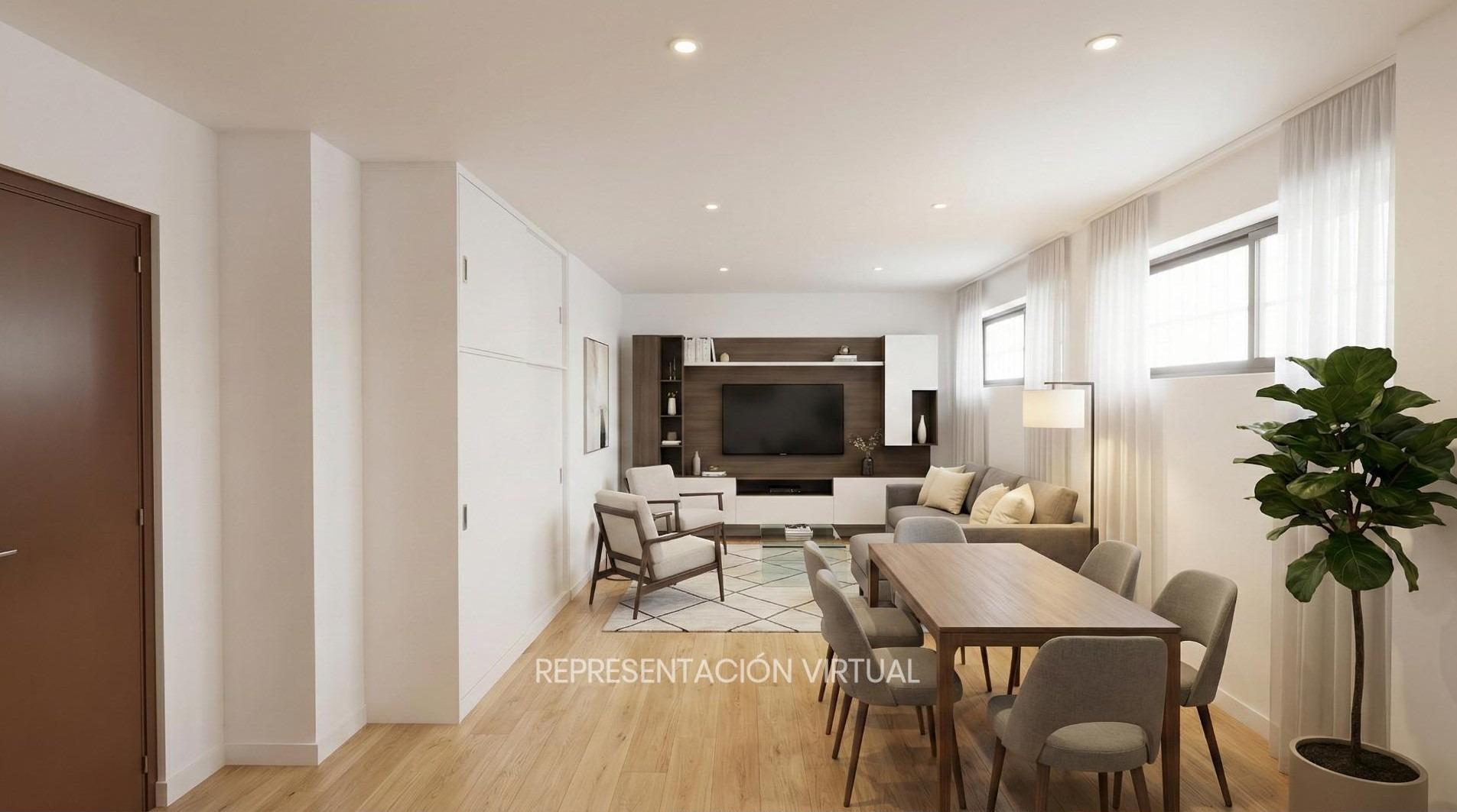 19-1 ESTUDIO LUMINOSO CON VISTAS A LAS CUATRO TORRES EN URBANIZACIÓN PRIVADA CON PISCINA JUNTO A METRO Y LA VAGUADA