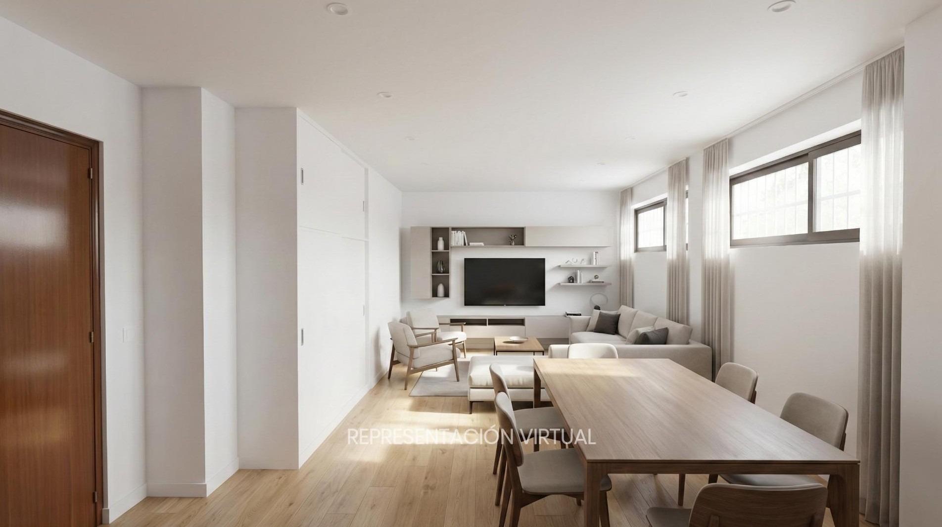 19-3 ESTUDIO LUMINOSO CON VISTAS A LAS CUATRO TORRES EN URBANIZACIÓN PRIVADA CON PISCINA JUNTO A METRO Y LA VAGUADA